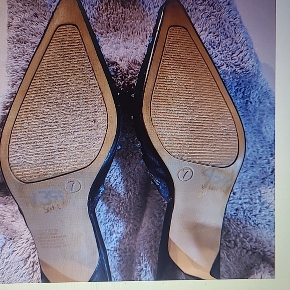 ELLE girl Giselle Beaded Sequined Bohemina Oriental Indian 2.5" heels sz 7 - Picture 4 of 11